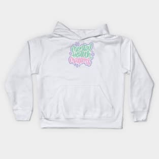 Mental Health Matters - Mint / Pink / Purple Kids Hoodie